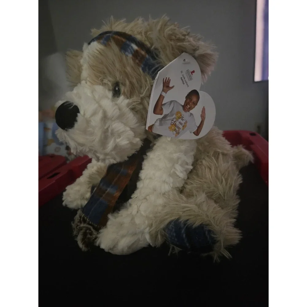 Gentle Treasures St. Judes Plush Dog In Ear Muffs And Scarf 2024 To 2025 Dog New